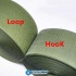 2m*3cm Olive Green  Nylon Hoop and Loop Fastener Tape No Adhesive Sewing Magic Loop Hook Sticker Strip Clothing Stick Tape