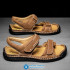 Men Sandals Breathable High Quality Casual Comfortable Slip-on Outdoor Beach Genuine Leather Flip Flops Designer Non-slip Soft