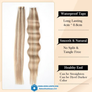 Neitsi Tape in Hair Natural Extensions Human Hair Straight For Maga Hair Brazil Balayage Skin Weft Adhesives Invisible Tape Hair