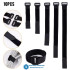 10PCS 15-60cm Nylon Reverse Buckle Hook Loop Fastener Tape  Multipurpose Quality Cable Ties Strap 2/2.5cm Wide Black