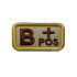 3D Patches Blood Positive Embroidered Tactical Patch Tactical Military stripes A+ O+ B+ AB+ Positive badges with Hook Loop
