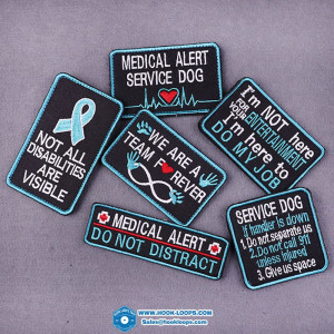 Service Dog Hook Loop Patch On Clothes Medical Logo Hook And Loop Patches Medical Alert Sewing Patches For Clothing Badges