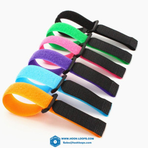 10pcs Color Nylon Adhesive Magic Strap Fastener Tape With Buckle Hook Loop Adhesive Magic Tape Strap Cord Ties cable s