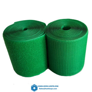 10cm Width green no adhesive hook loop fastener tape sewing magic tape sticker strap couture clothing shoe
