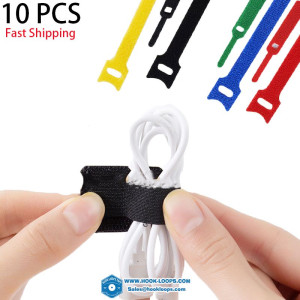 Black White Sewing Fastener Tape Hook Loop Tape Cable Ties Sewing Accessories Sew on Hook And Loop Tape Non-Adhesive Fastener