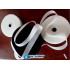 (15meters/roll) 40mm Hook and Loop Tape Sew-on Fastening Tape White Magic Cable Tie Straps