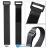 5pcs Nylon Reverse Buckle Magic Hook Loop Fastener Tape Cable Ties Strap Sticky Line Finishing Straps Black 2cm width