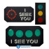 Traffic Light I SEEK YOU I SEE YOU IR Reflective PATCHES Luminous Hook and Loop Sew on Emblem Badge for Backpack Hat