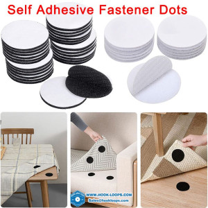 5/20Pais Self Adhesive Hook and Loop Dots Fastener Tape Nylon Sticker Pads Wall Mounting Tape Round Coins DIY Hook Loop Adhesivo