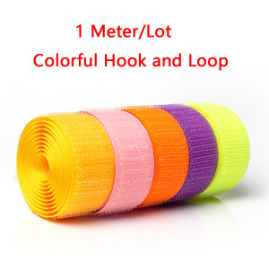 1 Pair 20mm Colorful Fastener Tape Hook and Loop Tape Cable Ties Sewing Accessories, 1 Meter/Lot