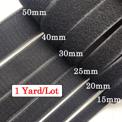 1 pair 16/20/25/38/50/100mm non-adhesive Hook and Loop fastener Tape Sewing-on the hooks  non-adhesive Magic tape DIY 1meter