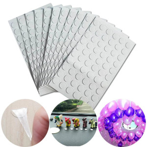 10/15/20mm White Transparent Double Sided Adhesive Acrylic Glue Sticker Tape Dot for Wedding Balloon Wall Decorate Photo Pinned