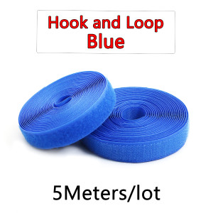 5Meters/Pairs 20mm BLUE Non-Adhesive Hook and Loop fastener Tape Sewing-on the hooks  adhesive Magic tape DIY/No glue