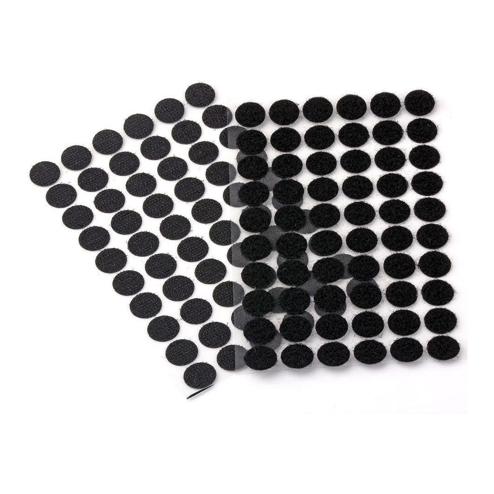 Custom Die-Cut Hook and Loop Part – 25 mm cross, Black