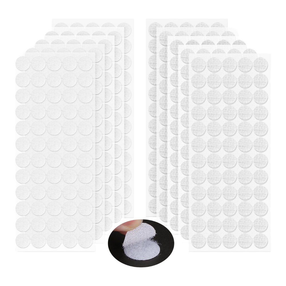 Self-Adhesive Hook and Loop Rectangles – 30 mm x 60 mm, White