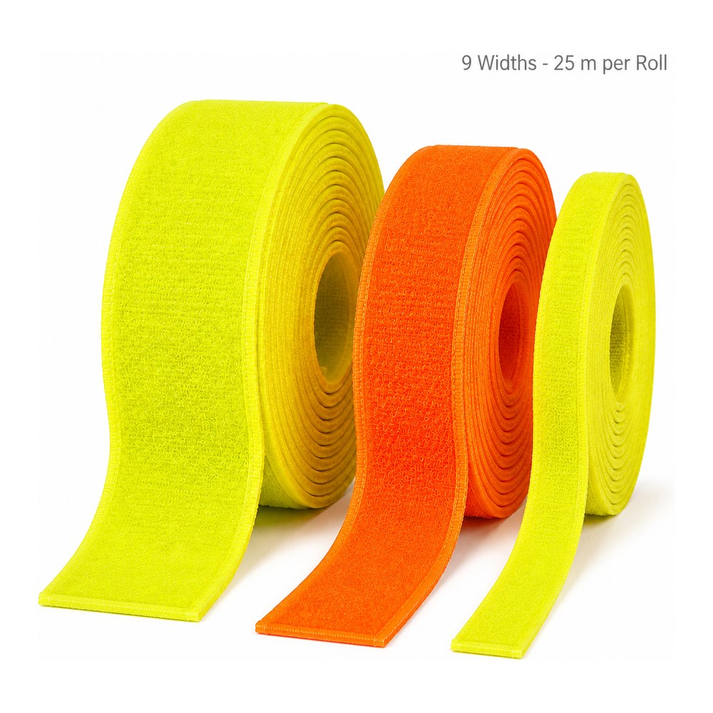 Heavy-Tack Self-Adhesive Hook and Loop Tape – 25 mm x 25 m, Grey
