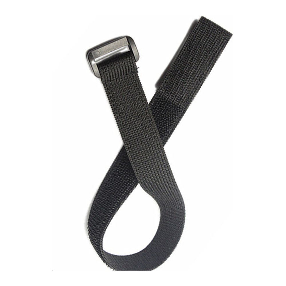 Webbing Strap with D-Ring – 16 mm x 30 cm, Black
