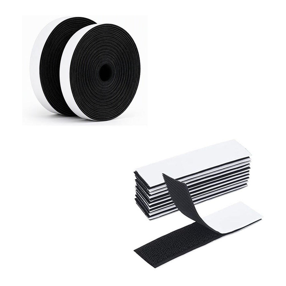 UV-Stabilised Outdoor Hook and Loop – 30 mm x 25 m, Black