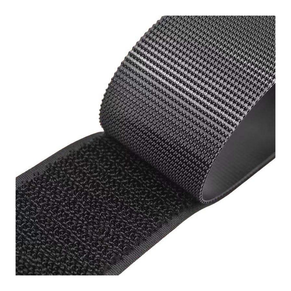 Low-Tack Removable Hook and Loop Tape – 20 mm x 50 m, Black