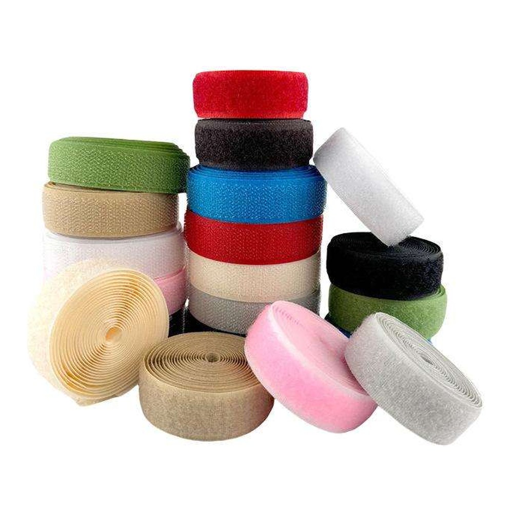 Self-Adhesive Hook and Loop Tape – Acrylic Glue – 50 mm x 50 m, Beige