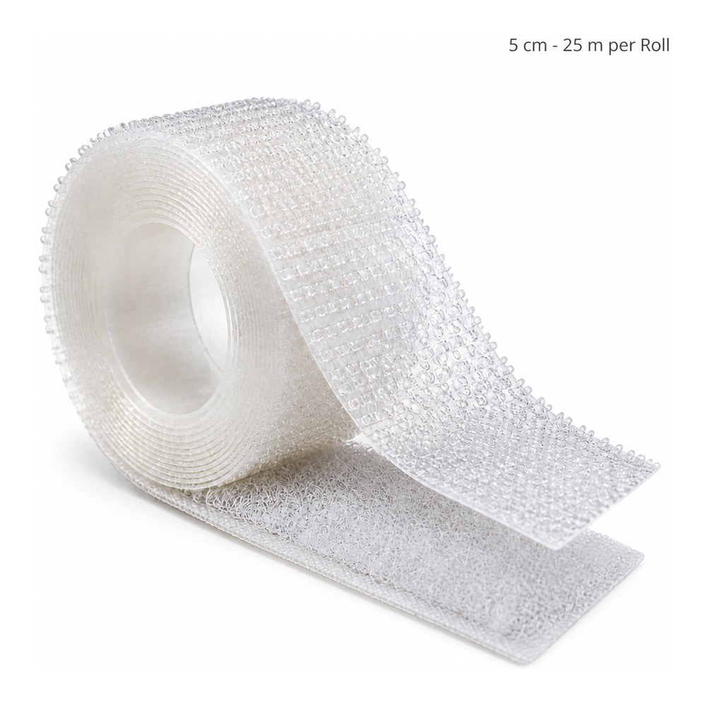 Back-to-Back Hook and Loop Strap Roll – 25 mm x 25 m, White